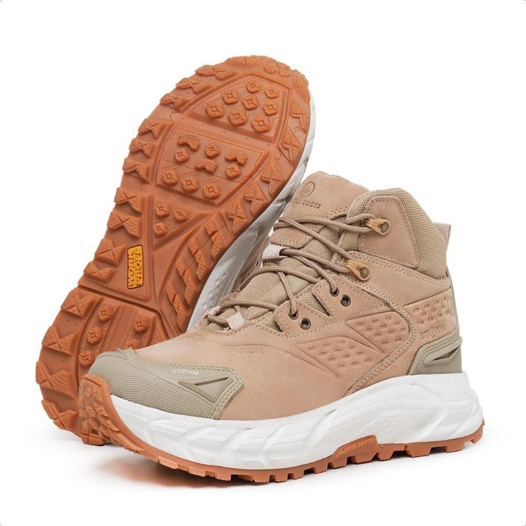 Bota em Couro Masculina Adventure Robusta Solado EVA Leve Moderno Coturno Alta Qualidade Oferta