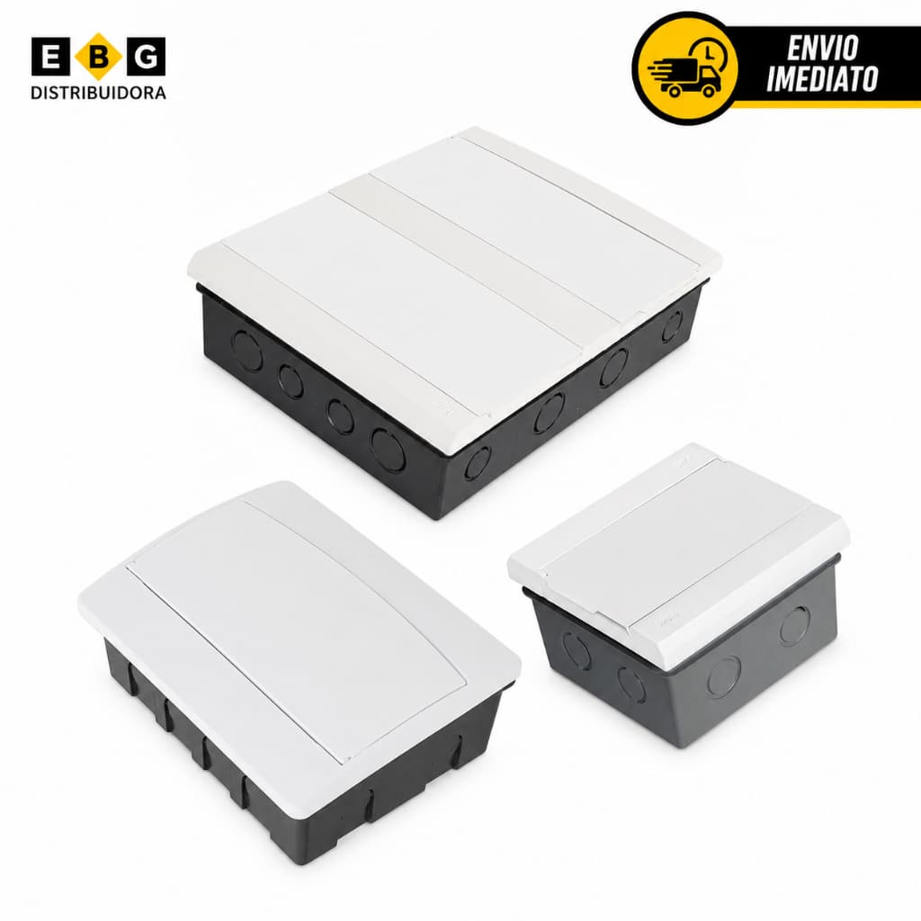 Quadro Caixa de Distribuição 3/4 ou 6/8 ou 12/16 Disjuntores Centrinho De Embutir Thompson Promoção