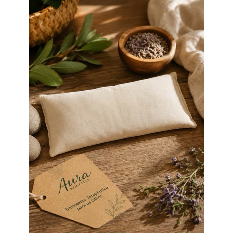 Travesseiro Térmico De Olhos Ervas Aromáticas Alívio Enxaqueca E Olheiras Aura