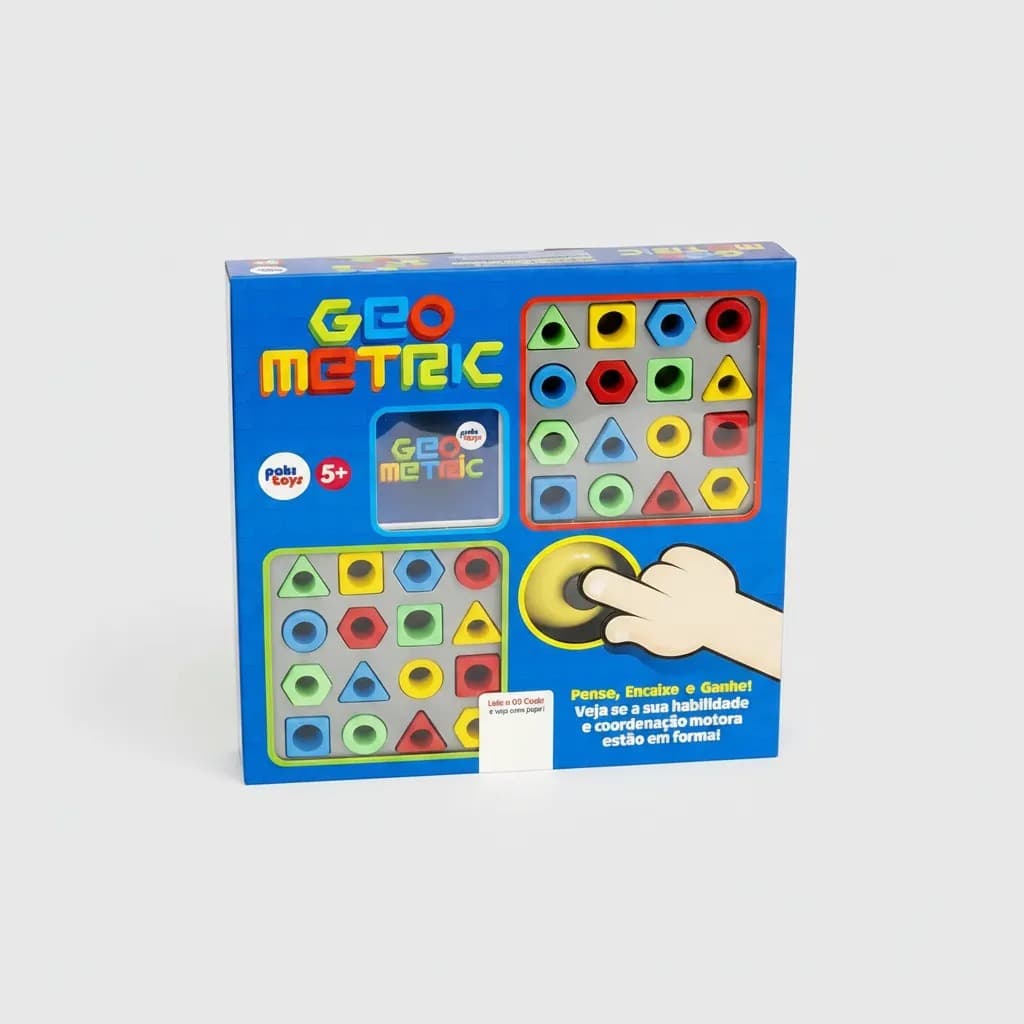 Jogo Educativo Geométrico Infantil Pakitoys com Triângulos Coloridos para Encaixe e Raciocínio
