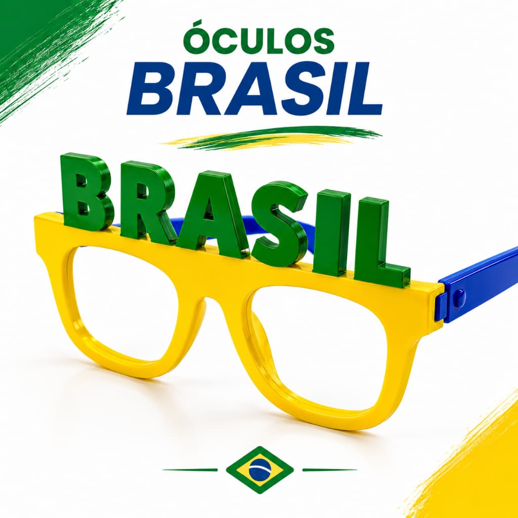 Óculos Verde Brasil Bolsonaro | Acessório Patriota para Eventos | Manifestações | Óculos Eleições
