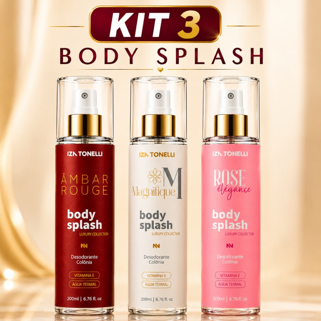 Kit 3 Body Splash Feminino Desodorante Colônia Perfume De Luxo Premium 200ml Iza Tonelli