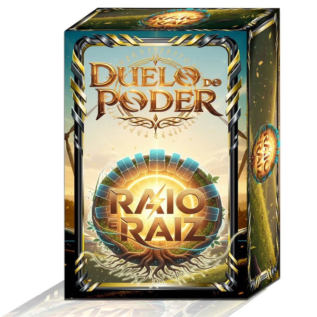 Duelo de Poder RAIO RAIZ TCG Jogo de Cartas Estratégico com Guerreiros Épicos pra Toda a Família