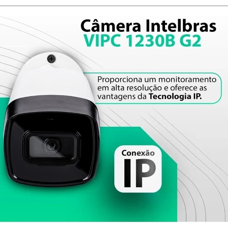 Câmera Intelbras VIPC 1230B 2G IP Full HD 1080p Visão Noturna Resistente a Água