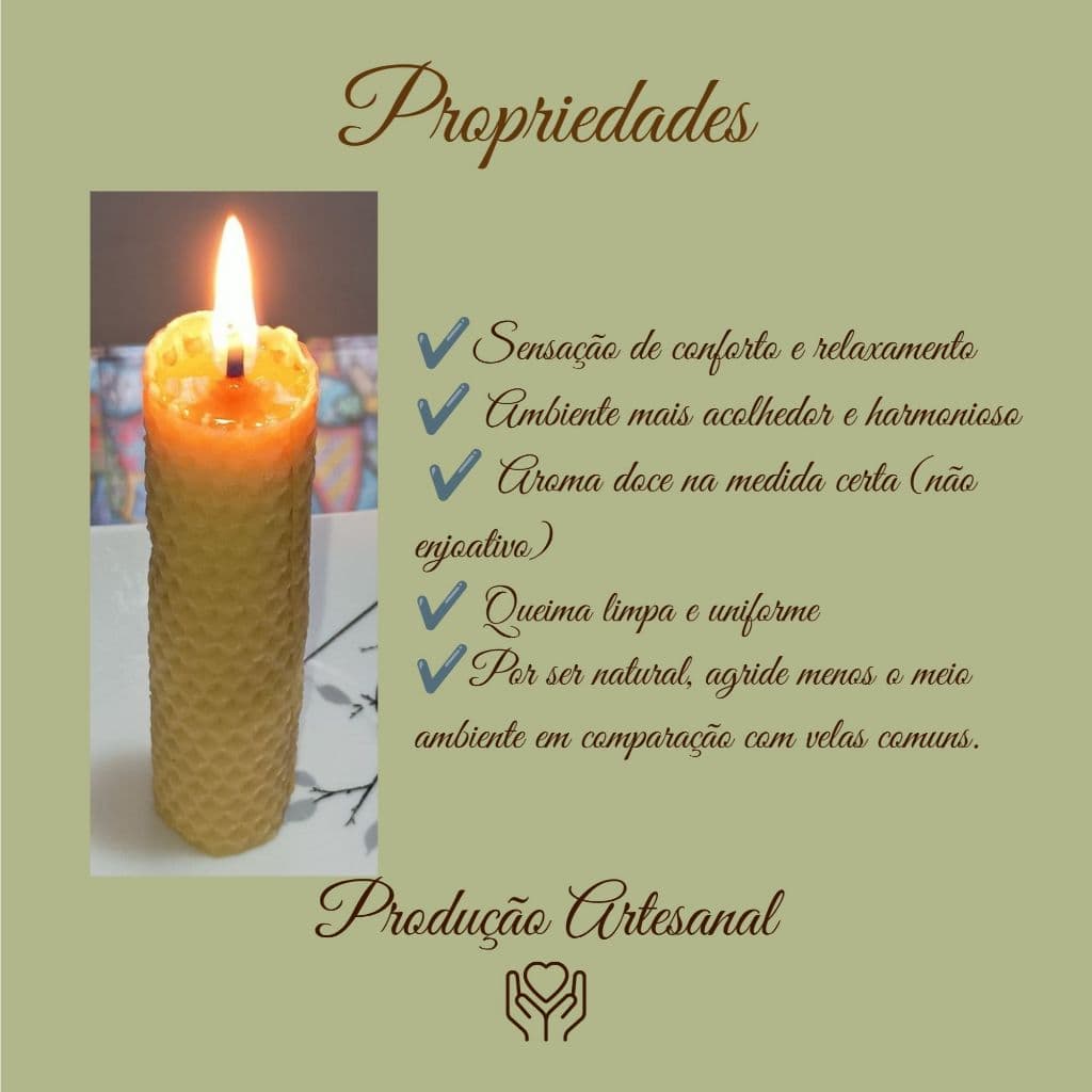 Vela de Mel Artesanal Kit 2 Unidades | Vela Decorativa Colmeia Favo de Mel | Vela Aromática Presente 🍯🐝