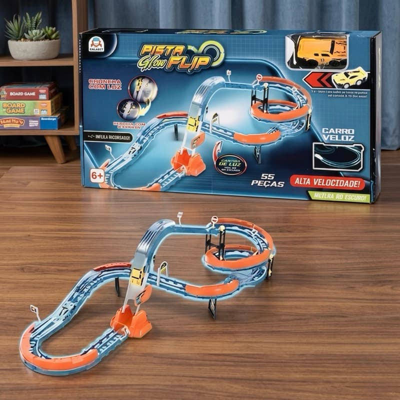 Pista Glow Flip - Diversão Radical com Luz e Alta Velocidade Oferta!