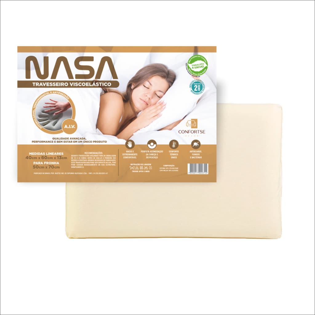 Travesseiro Viscoelastico Confortse 13cm (NASA)