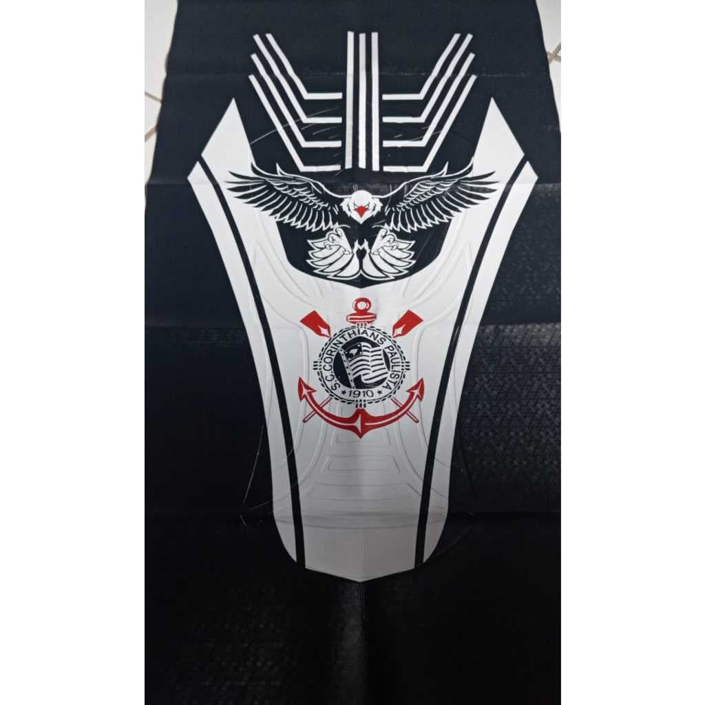 Capa de Banco Universal para Moto Corinthians – Antiderrapante, Resistente, Modelo Esportivo Pintada