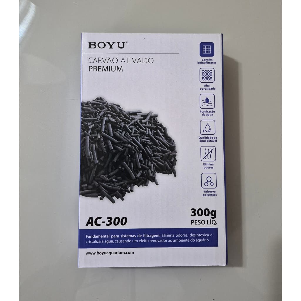 Carvão Ativado Premium Boyu Peletizado 300g AC300 - Aquários