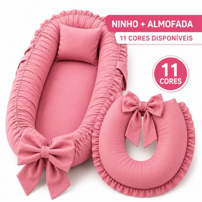 Ninho Redutor de Berço Recém Nascido + Almofada Amamentação
