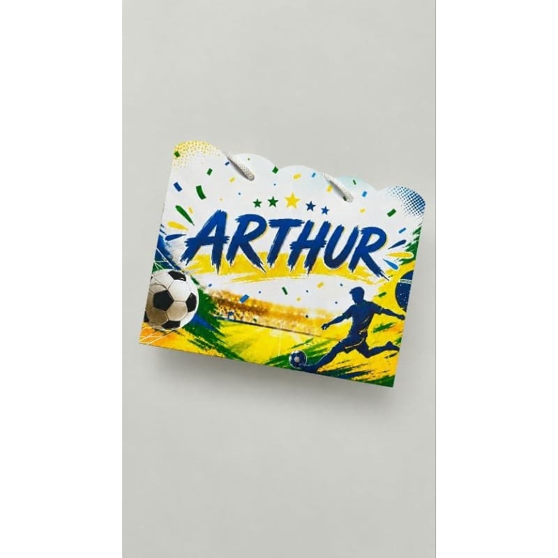 Sacolinha Personalizada Tema Futebol Copa do Mundo - brasil