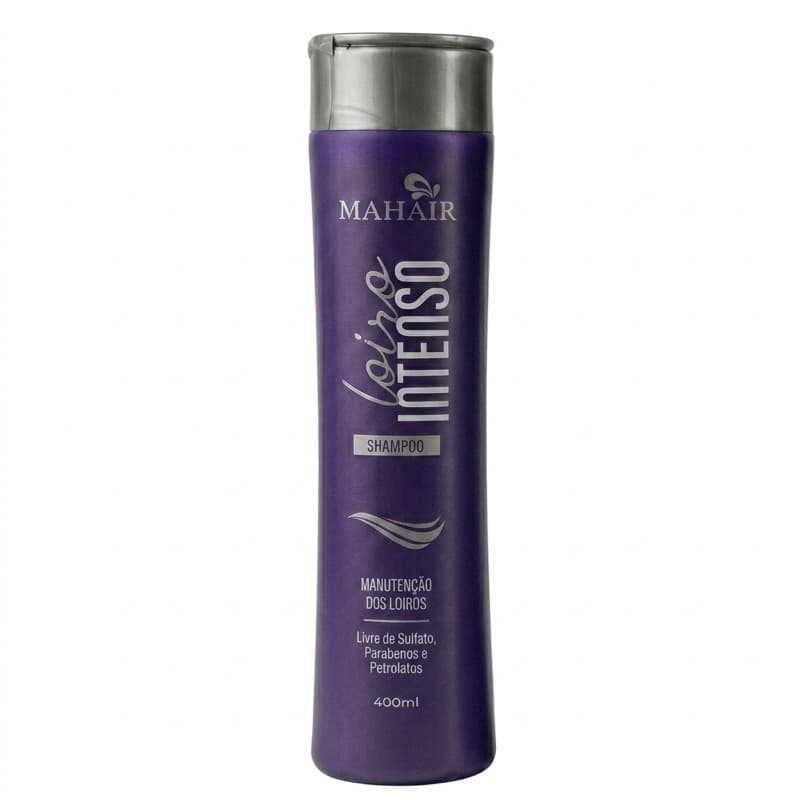 Shampoo Matizador Mahair 400ml Loiro Intenso Anti Amarelado Sem Sulfato Para Cabelos Loiros