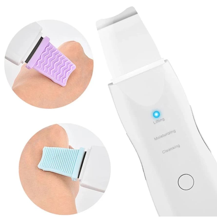 Aparelho de Peeling Esfoliante Ultrassônico Limpeza Facial Profunda Remoção de Cravos Antirrugas Skin (Cores Sortidas)