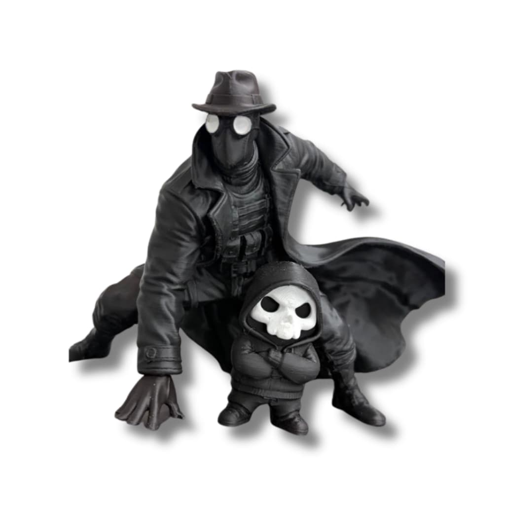 Kit Action Figure Homem aranha Noir Marvel Spider man Preto E Ghost Decorativo GPU PRATELEIRA geek