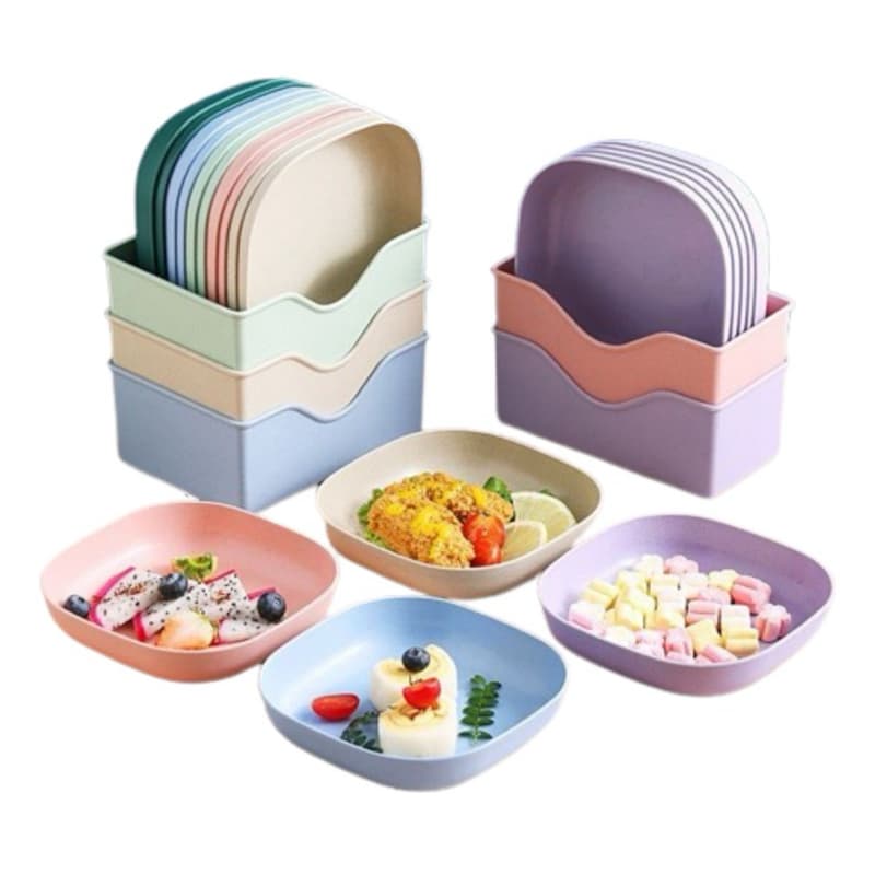 KIT 10 ou 30 PRATOS SOBREMESA 14CM + SUPORTE VEM COM PRATOS COLORIDOS PARA LANCHE CRIANÇAS
