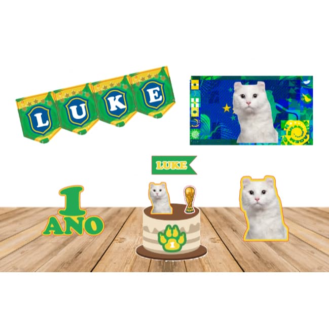 Kit Festa COPA DO MUNDO para PETS !!! PRÉ ENCOMENDA - 3 Dias Úteis - DESMONTADO - LEIA A DESCRIÇÃO