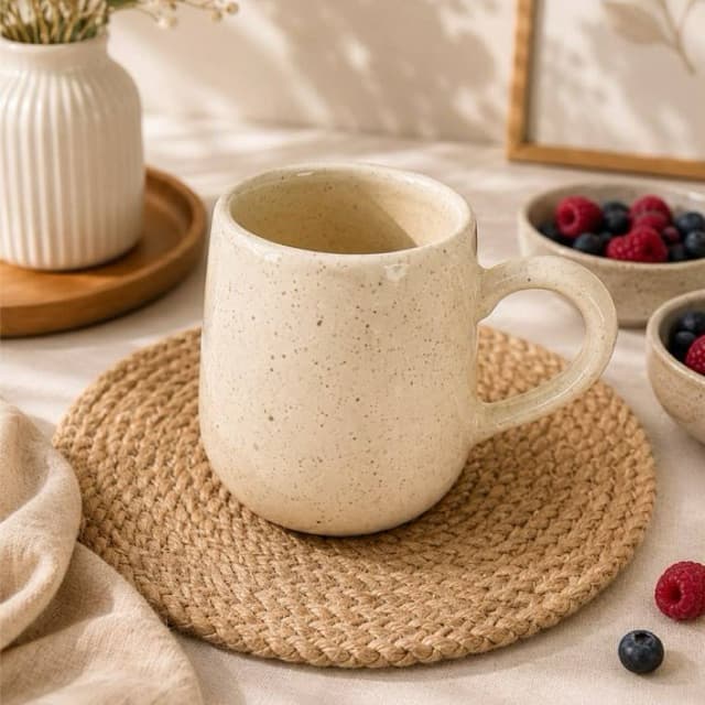 Caneca 250ml Chapiscado De Cerâmica Para Café Leite Chá
