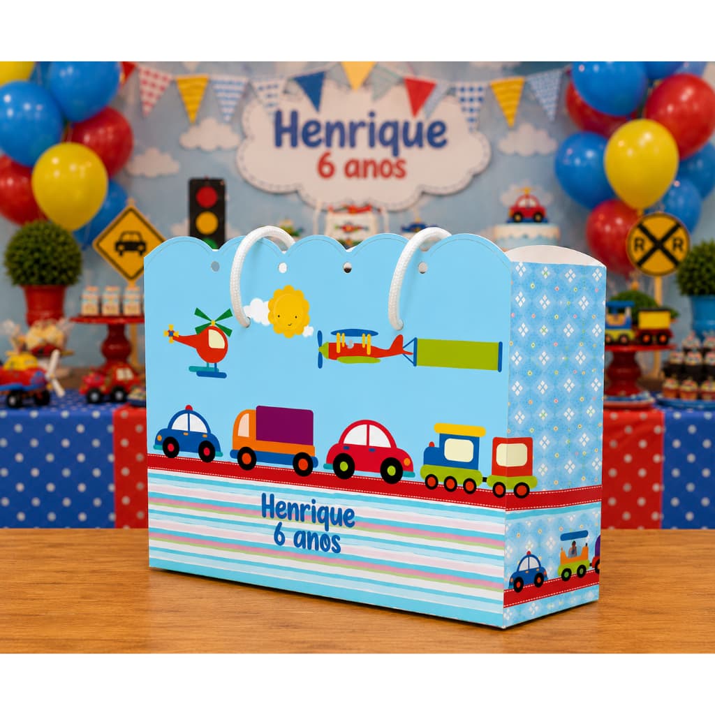 Sacolinha Personalizada Transportes/Sacolinha Montada/Sacola Surpresa