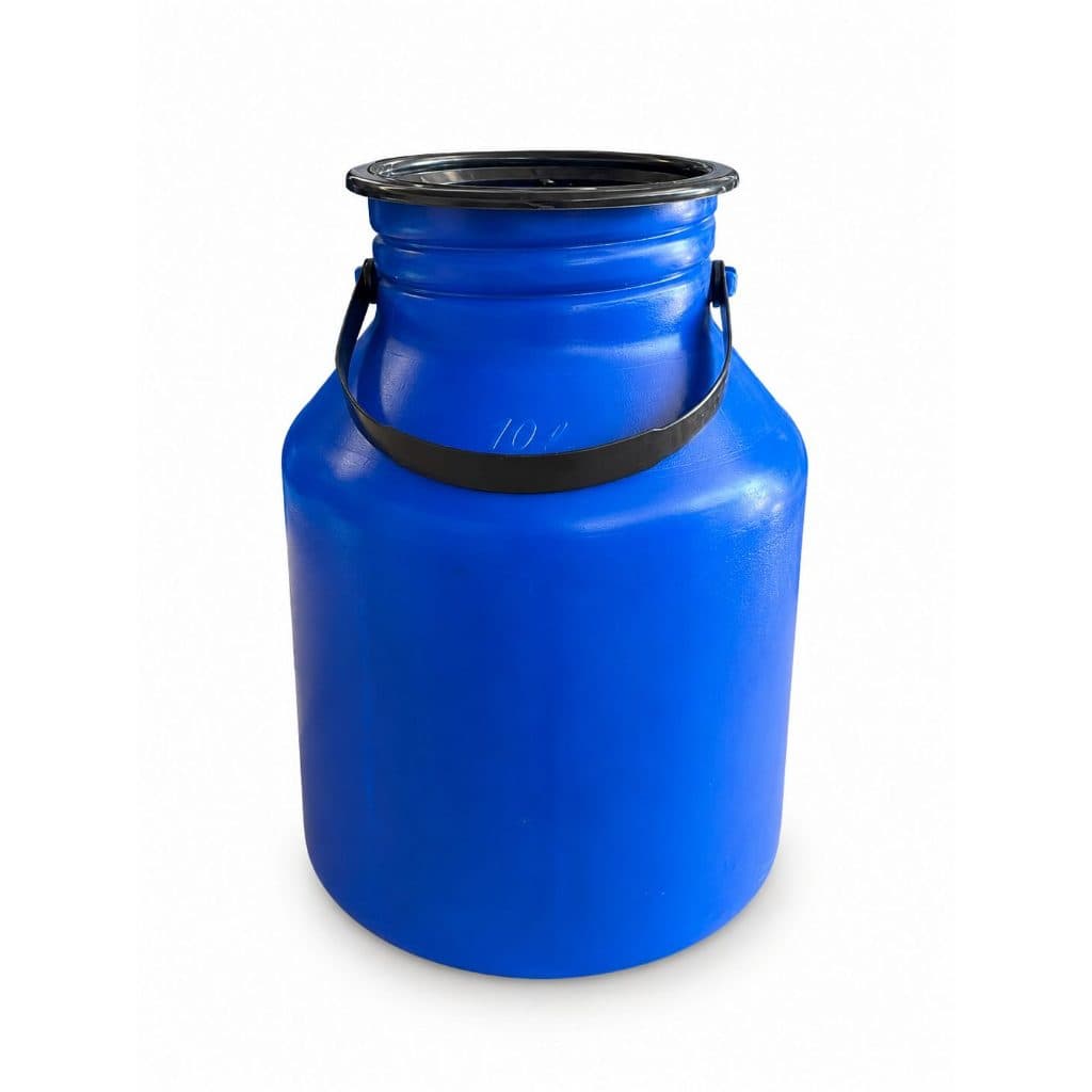 Vasilhame para transporte de leite 10 litros   Cor: Azul Bombona leiteira Injesul