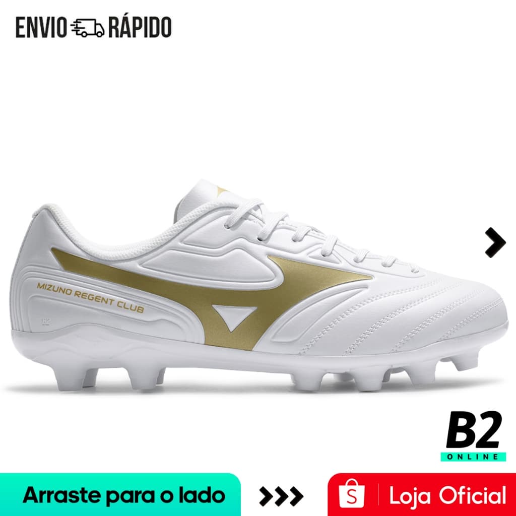 Chuteira Campo Mizuno Regent Club MD Original com Nota Fiscal e Garantia