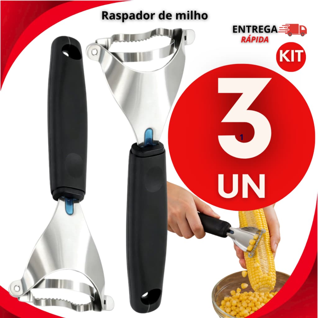 Cortadores De Milho Verde Profissional Em Aço Inox Debulhador Descascador Cores Sortidas
