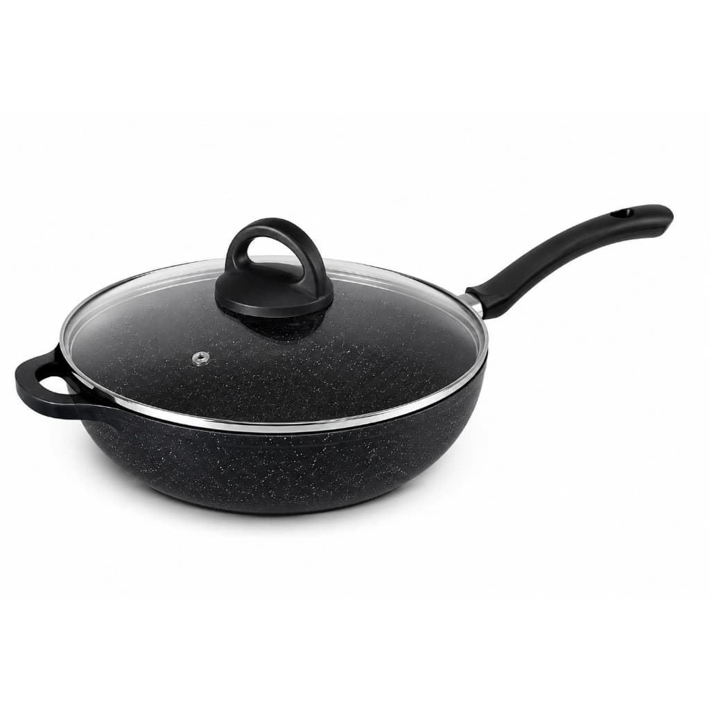 Frigideira Alta Com Tampa Vidro 24Cm
