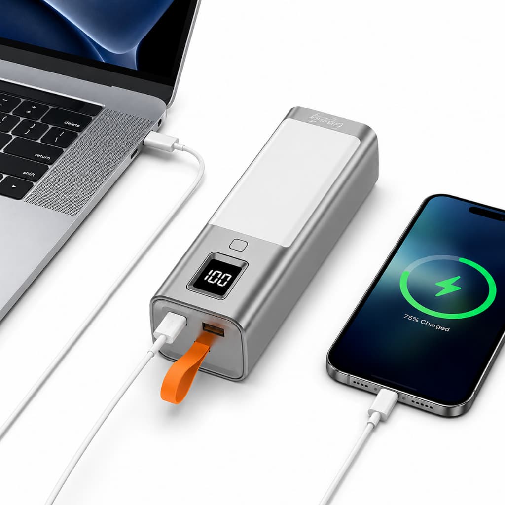 Carregador Portátil Power Bank 100W 20000mAh Bateria Externa Para iPhone Samsung