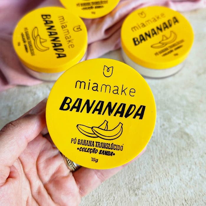 Pó Facial Banana Translúcido Mia Make Controle da Oleosidade Acabamento Matte e Aveludado