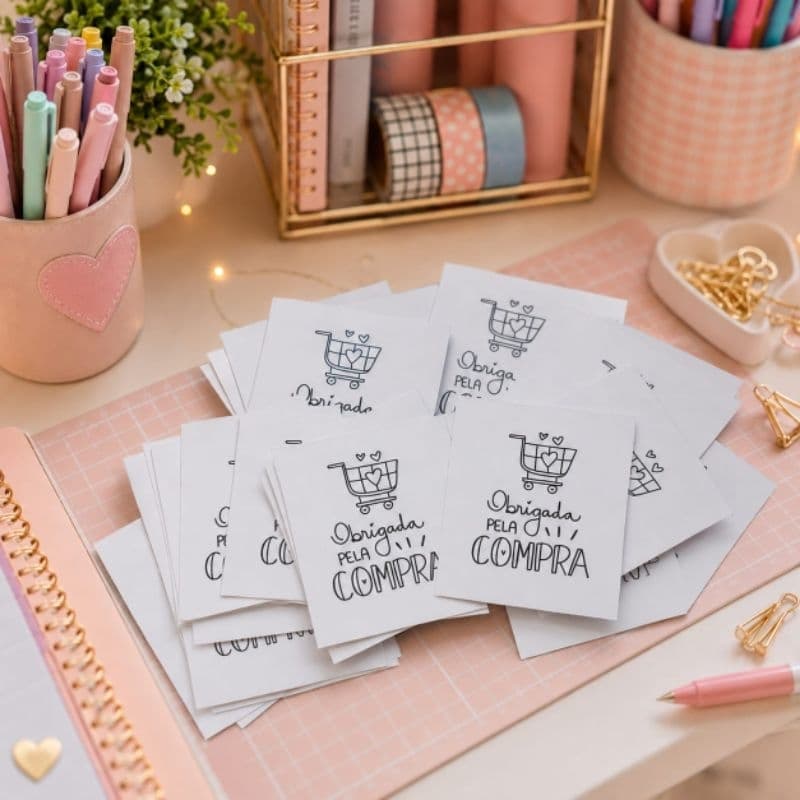 kits tags minimalista para cliente obrigada pela compra