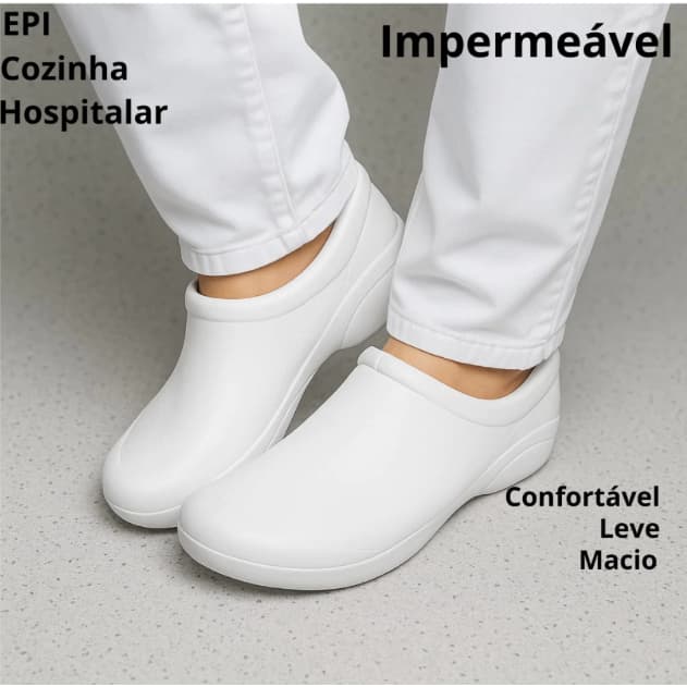 sapato unisex hospitalar enfermagem cozinheira laboratorio clinicas macio  anti derrapante branco, preto, bege, rosa