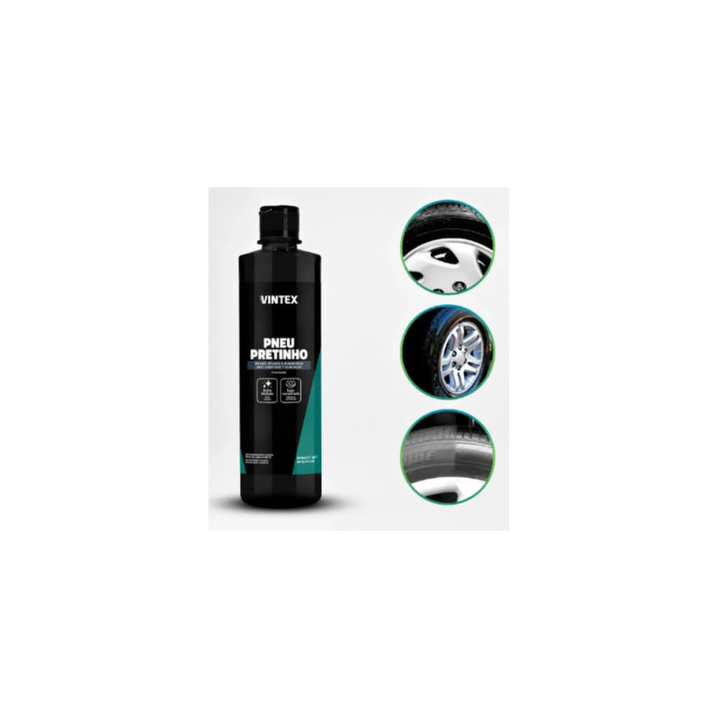 Pneu Pretinho Vonixx Brilha Pneus Carro Moto Vintex 500ml