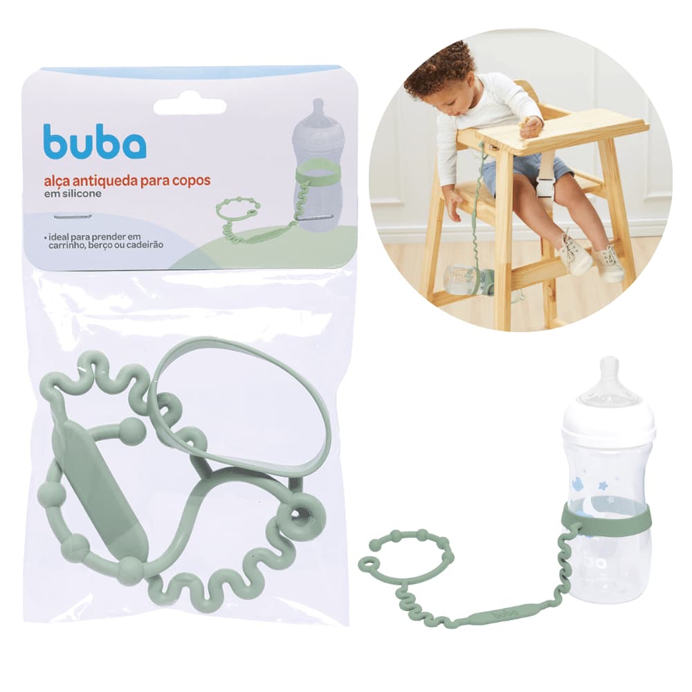 Alça Antiqueda em Silicone Para Copos e Mamadeiras Buba
