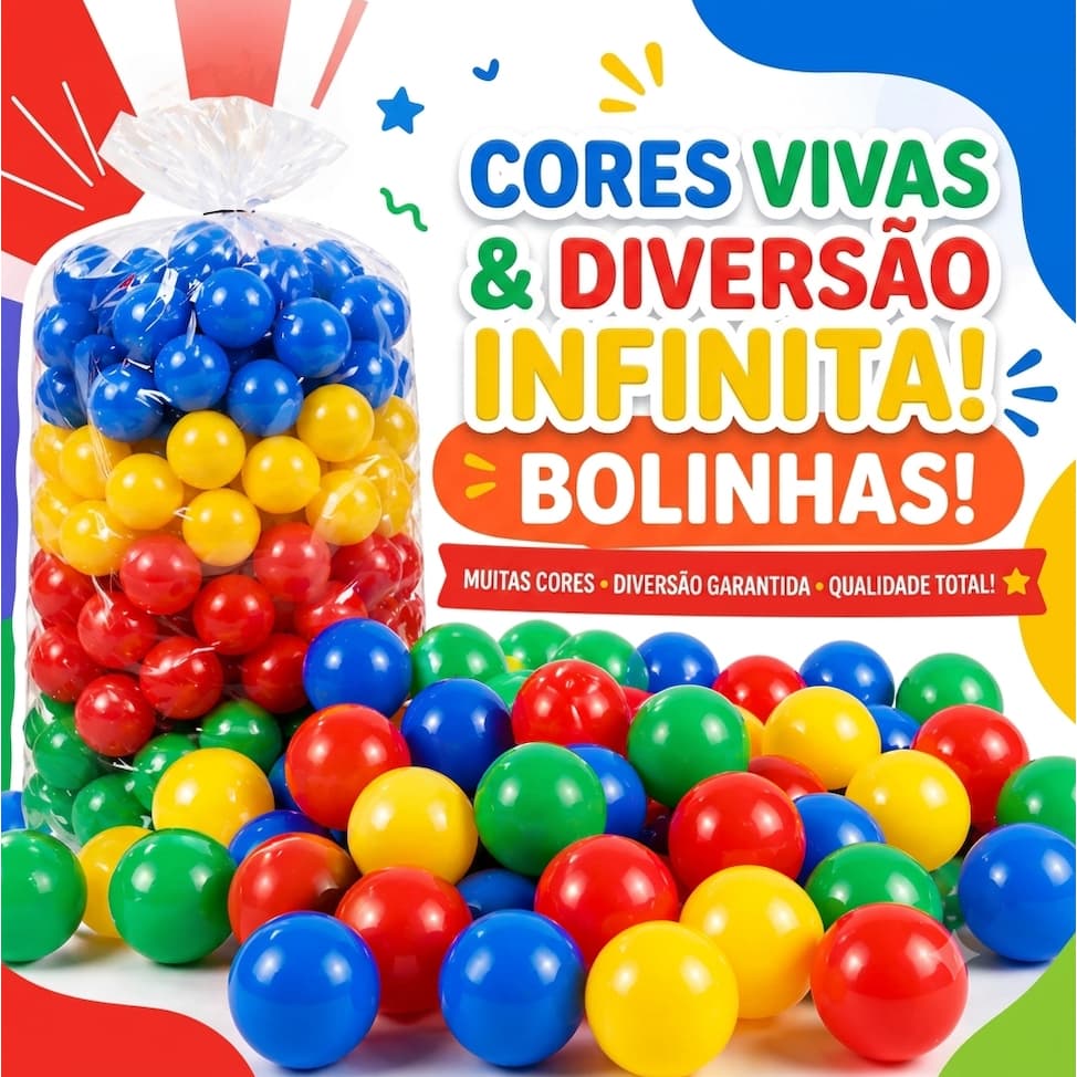Bolinhas Para Piscina - Bolinhas Plástica Colorida Alta Qualidade