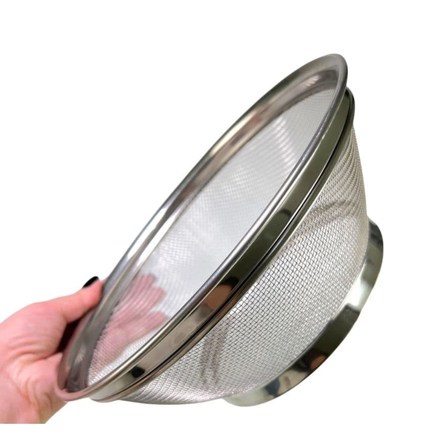 Escorredor de Massa e Macarrão 19cm Inox - Resistente Multiuso