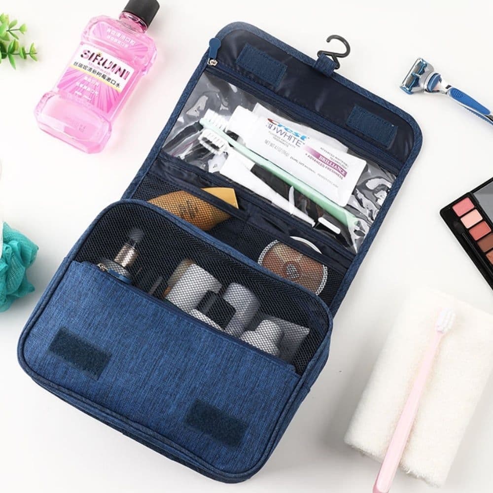 Necessaire de Viagem com Gancho Maloa Azul Escuro