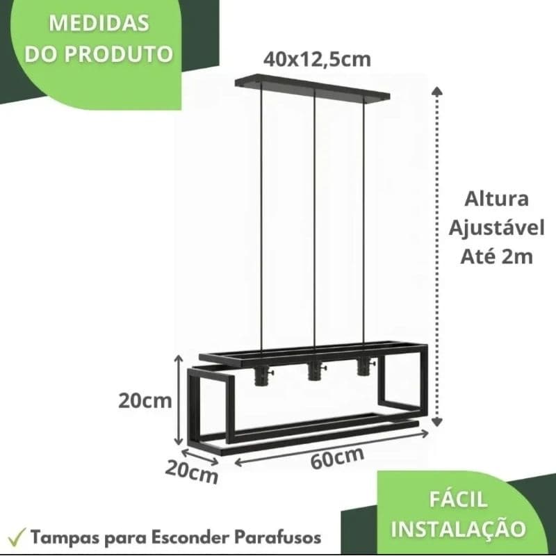 Luminária Pendente Industrial SP109 – Design Moderno em Aço Carbono