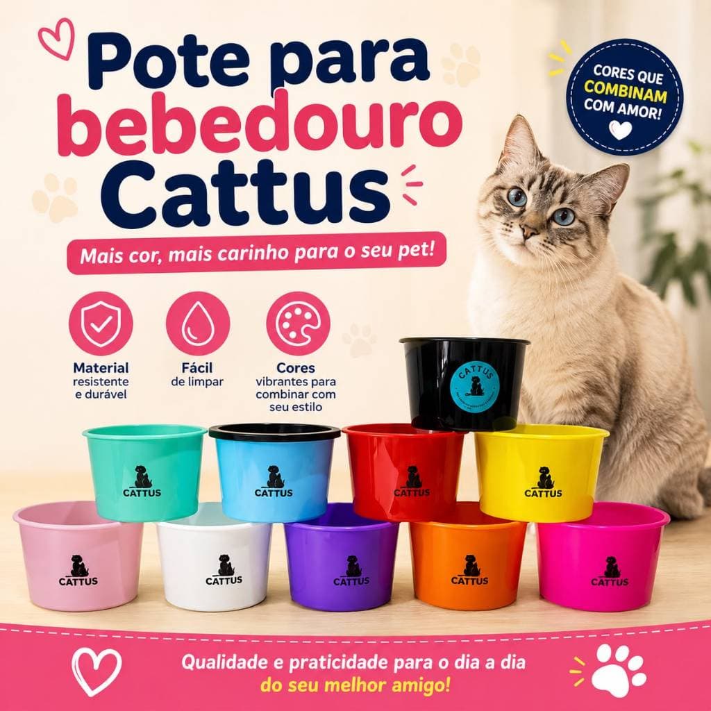 Pote para bebedouro PET Cattus