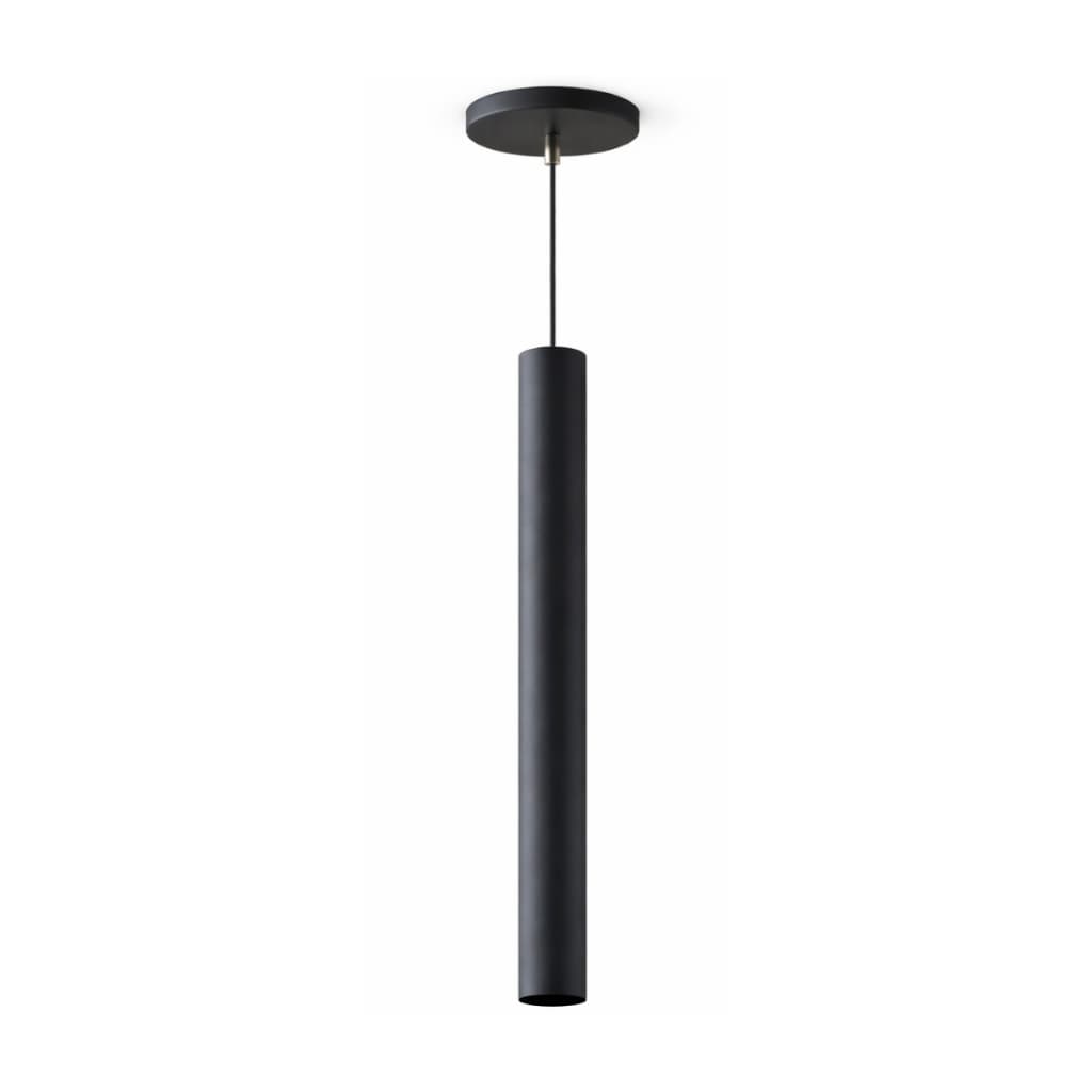 Pendente Luminária Lustre Tubo Cilíndrico 40cm Preto Ambiente Decoração Estilo Luxo Para Sua Casa