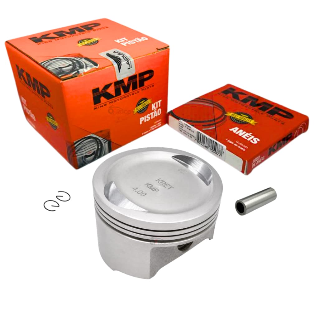 Pistão C/ Anéis Cg 160 Titan Fan Bros 4mm Kmp Cava Maior