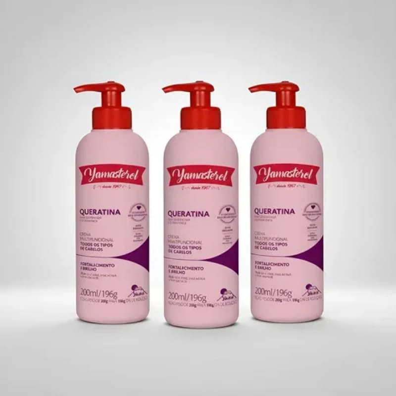 Creme Yamasterol Queratina 200ml . 320 ml e 900ml- Hidratação e Brilho com Queratina
