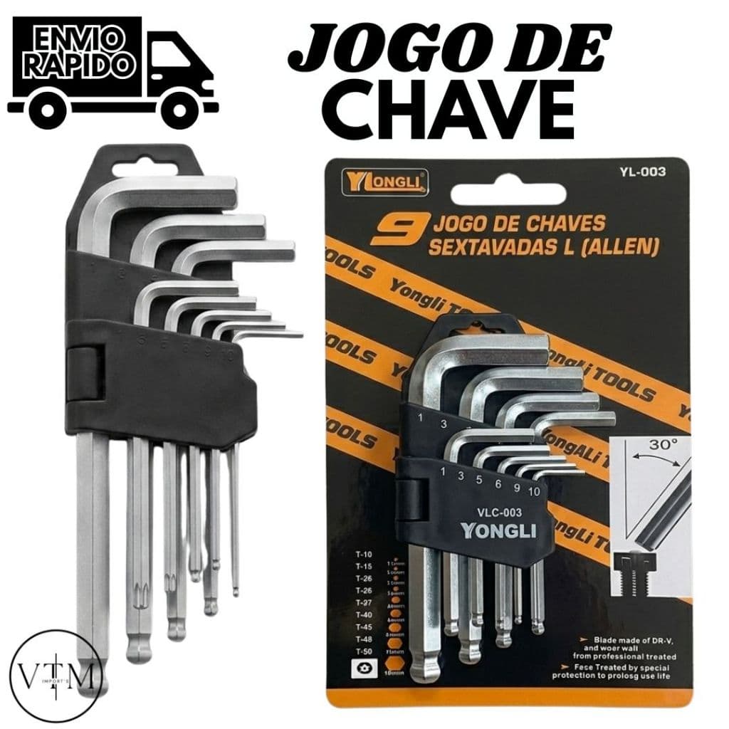 Jogo de Chaves Ferramentas | Para Montagem e Reparos | Uso Doméstico, Oficina e Profissionais