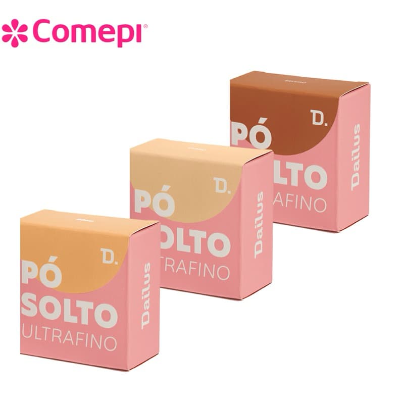 Pó Solto Ultrafino Dailus Vegano 15g Claro/Médio/Escuro