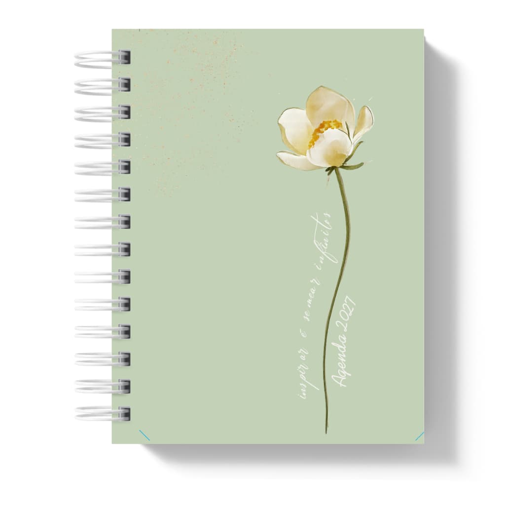 Agenda 2027 Feminina Floral 1 Dia Por Página Com Horário Planejamento Diário e Organização