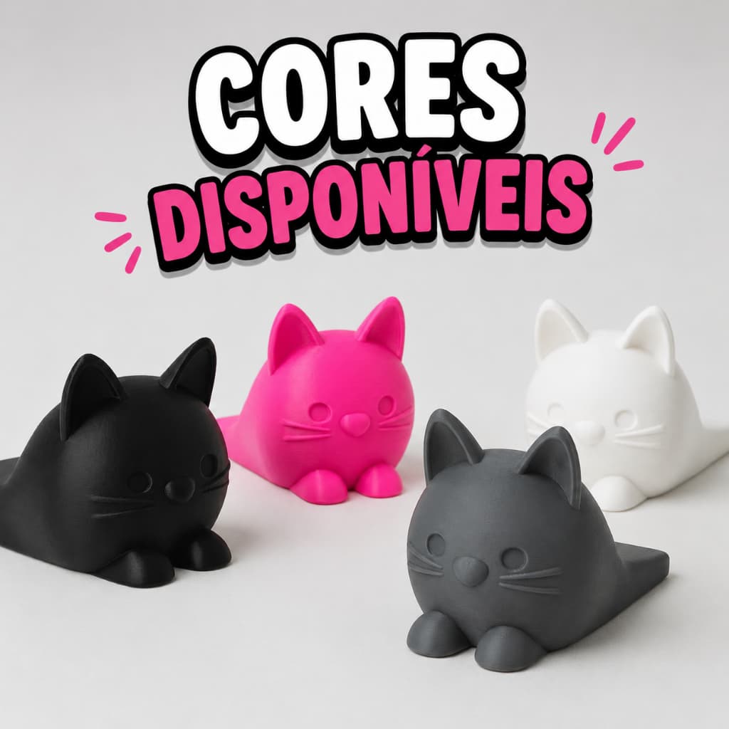 Aparador Peso - Trava Porta Gatinho - Trava Porta - Cunha - Calço - Gato Divertido - anti impacto de porta