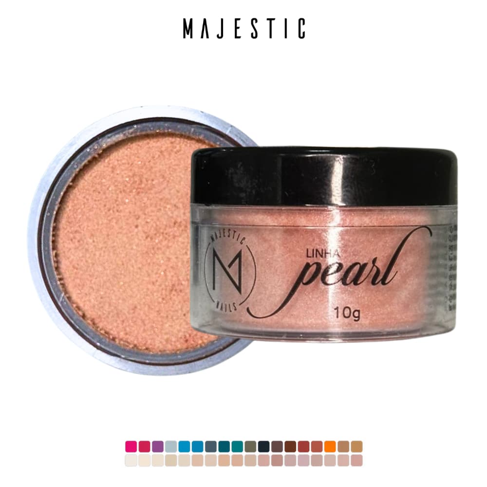 Pó Acrílico PEARL PREMIUM (Efeito perolado) 10g Alongamento Majestic Nails