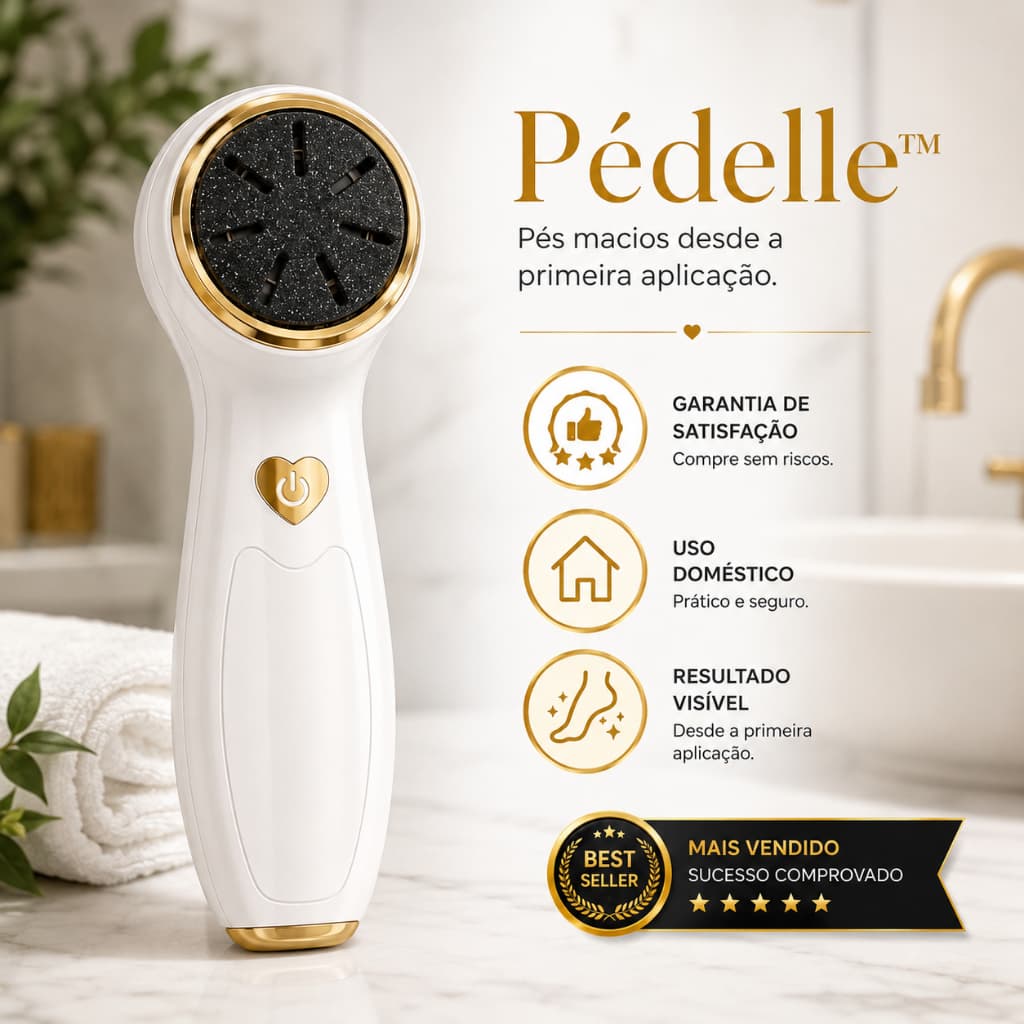 👣 Esfoliador Elétrico para Pés Removedor de Calos e Pele Seca Recarregável Portátil Pedicure Profissional Pédelle