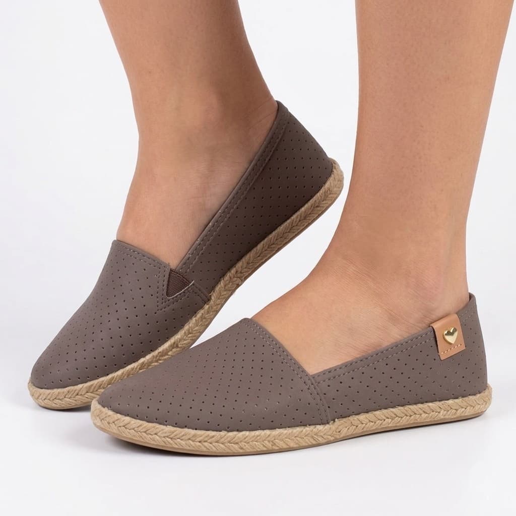 Alpargata Feminina Moleca Nobuck Calce Facil 5287.210