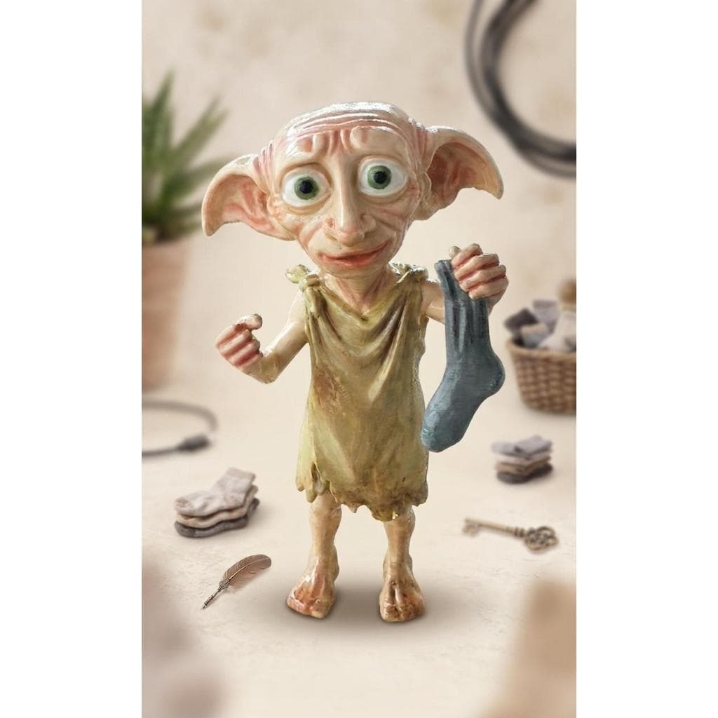 Boneco Dobby Harry Potter action figure Colecionável Impressão 3D Pintado À Mão
