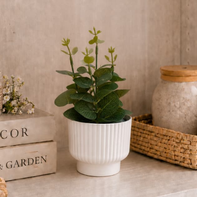 Vaso Decorativo com Buquê Artificial Realista | Decoração Pronta Moderna para Sala e Ambiente