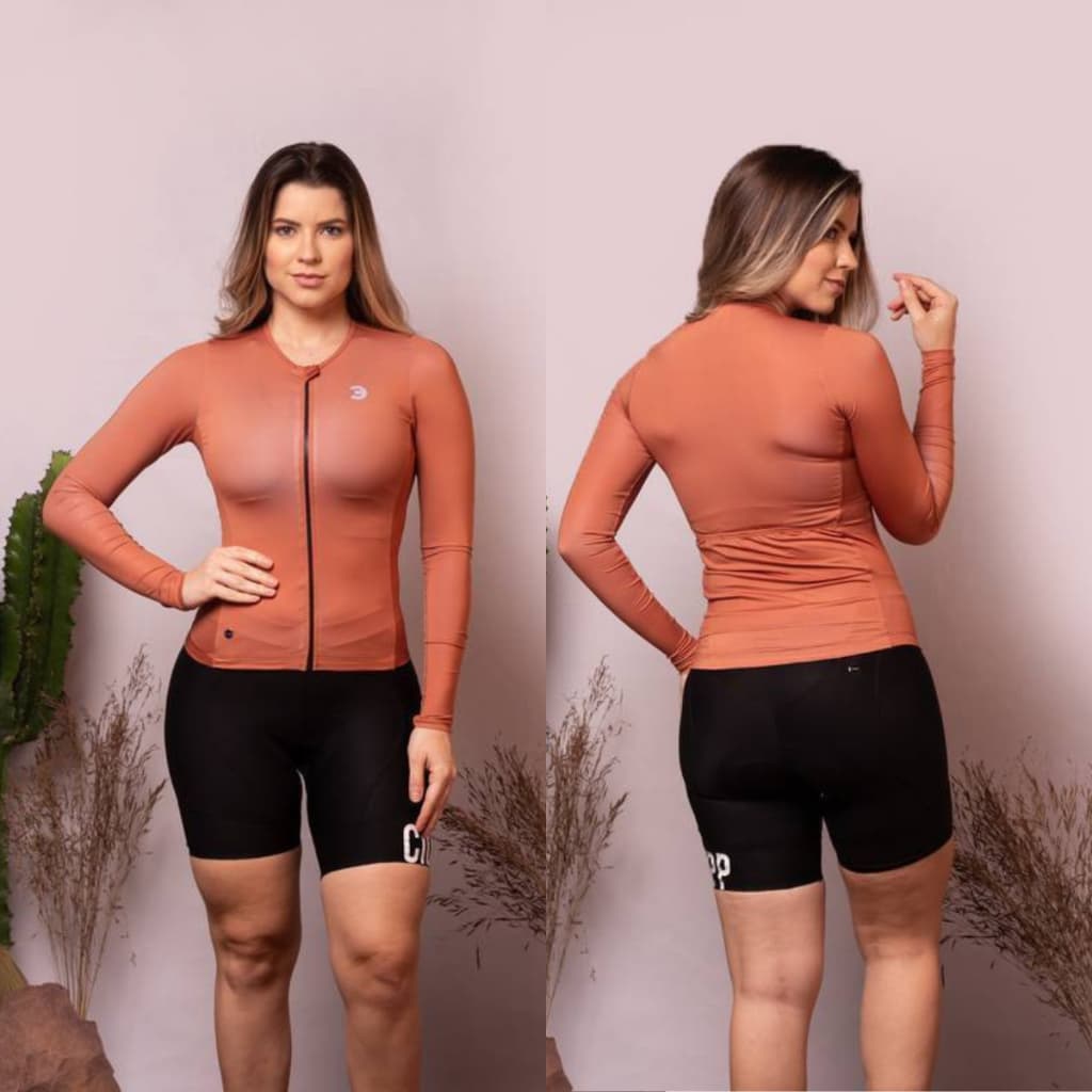Camisa Ciclismo Feminina Ciclopp Classic Marrom